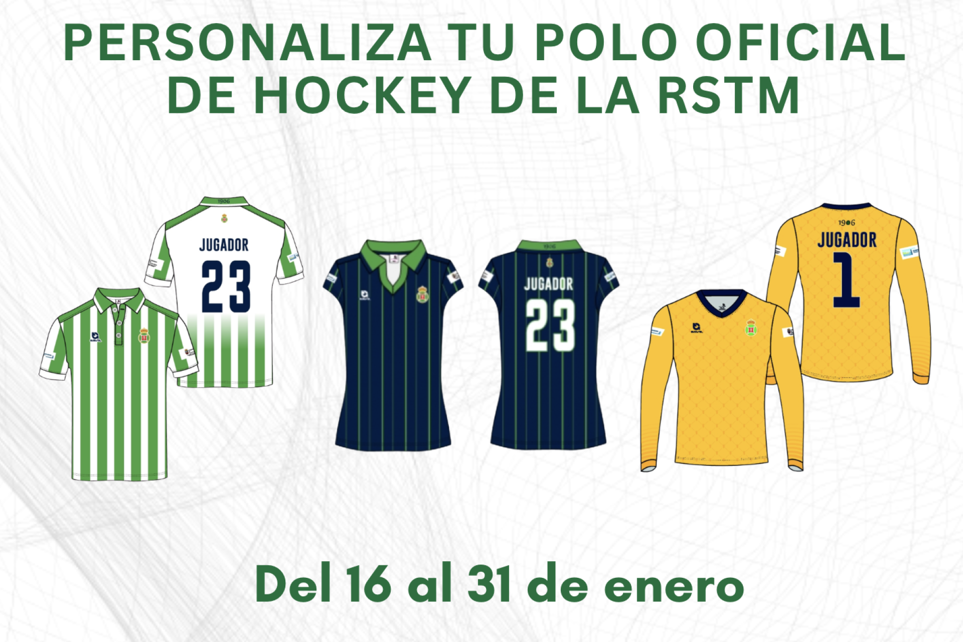 ♔ Personaliza tu polo oficial de hockey de la RSTM